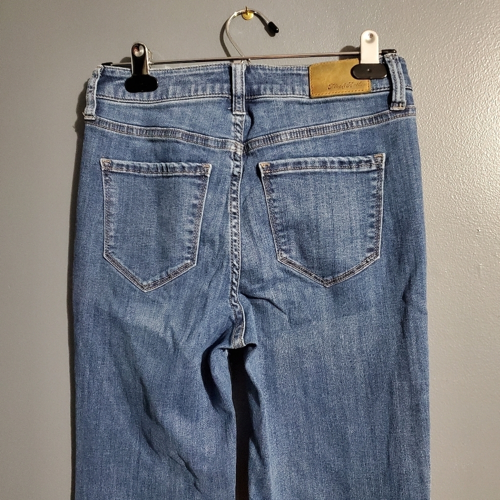 Flag & Anthem Womens High Rise Straight Jeans Dark Wash Size 4 - Picture 5 of 9